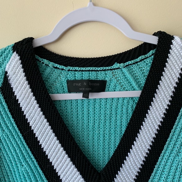 Rag & Bone Talia Varsity Sweater - mint - Picture 5 of 7